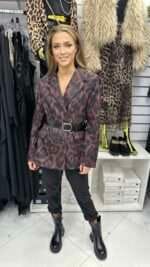 Marynarka panterka bordo