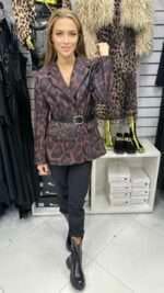 Marynarka panterka bordo - obrazek 4