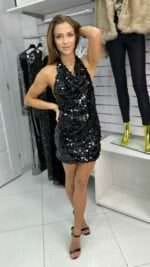 Sukienka cekiny czarna