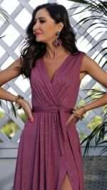 Sukienka Elizabeth Salma Maxi brokat - obrazek 2