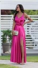 Sukienka Marina satyna Elizabeth - obrazek 3