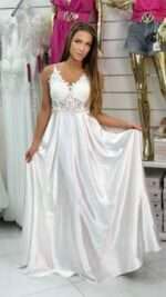 Sukienka ślubna satyna - obrazek 4