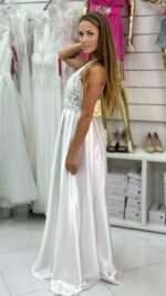 Sukienka ślubna satyna - obrazek 3