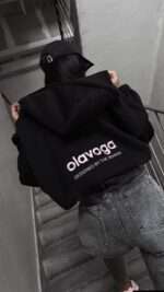 Bluza damska OLAVOGA TULIP czarna - obrazek 4